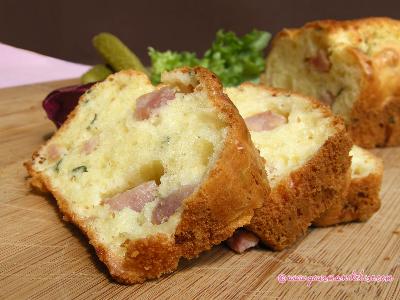 Cake au jambon & à la moutarde à l'ancienne